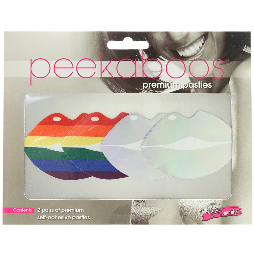 Pride and Holographic Lips Nipple Pasties - Xoxomoving