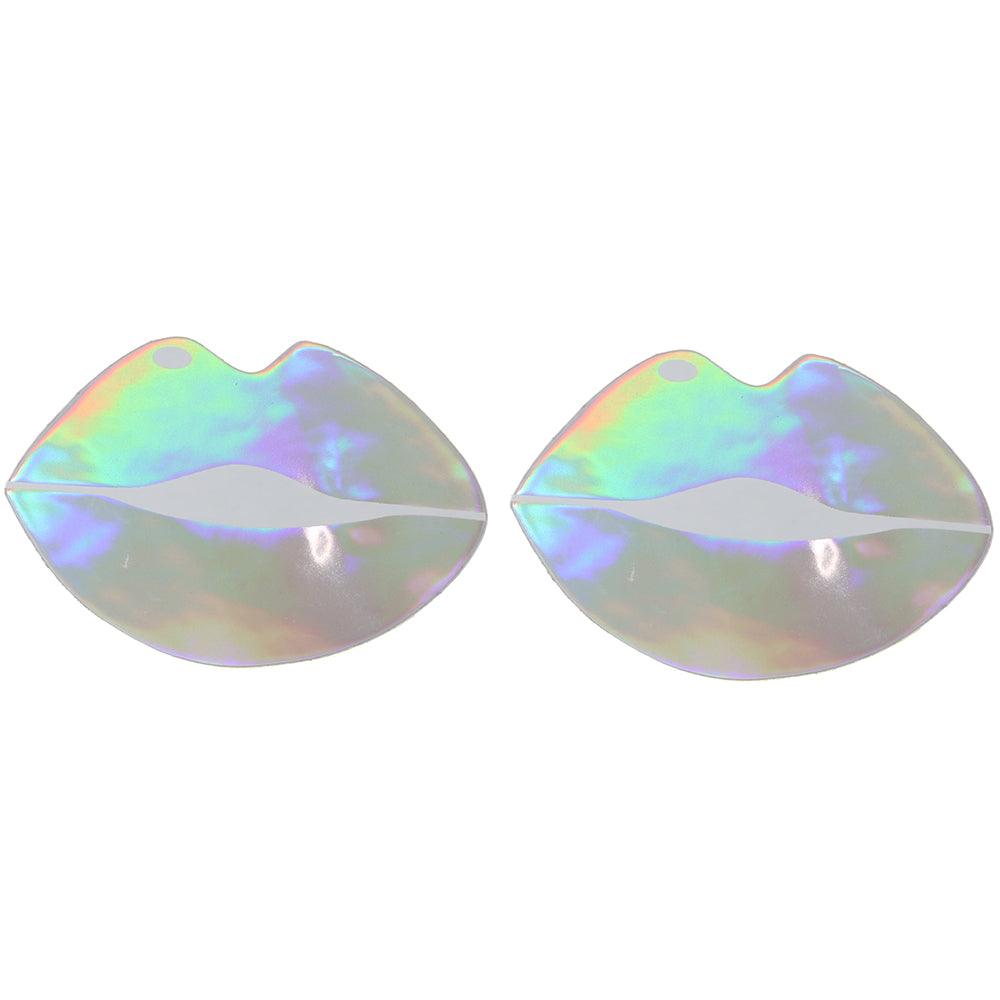 Pride and Holographic Lips Nipple Pasties - Xoxomoving