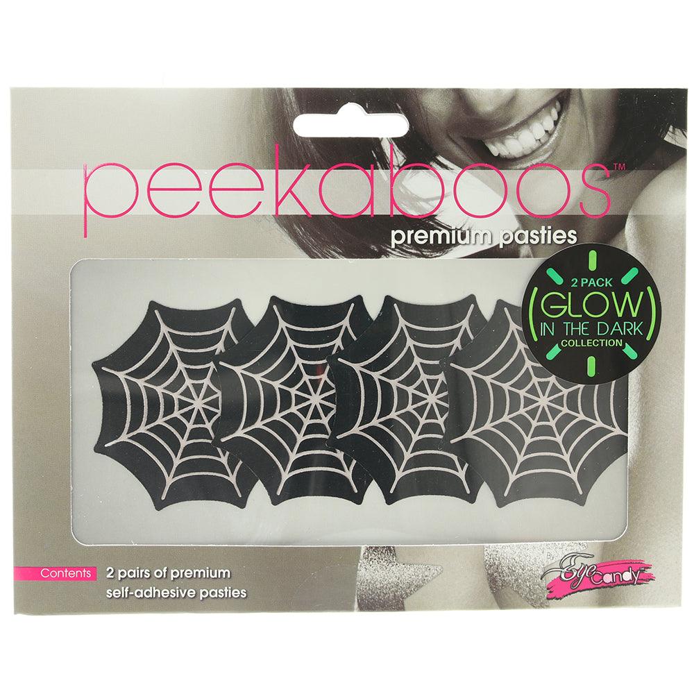 Glow in the Dark Webs Nipple Pasties - Xoxomoving