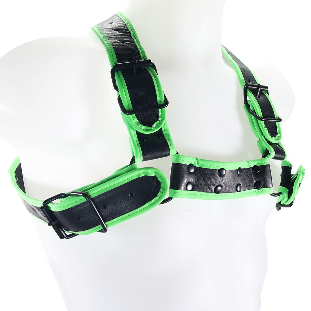 Ouch! Glow in the Dark Buckle Bulldog Harness /XL - Xoxomoving