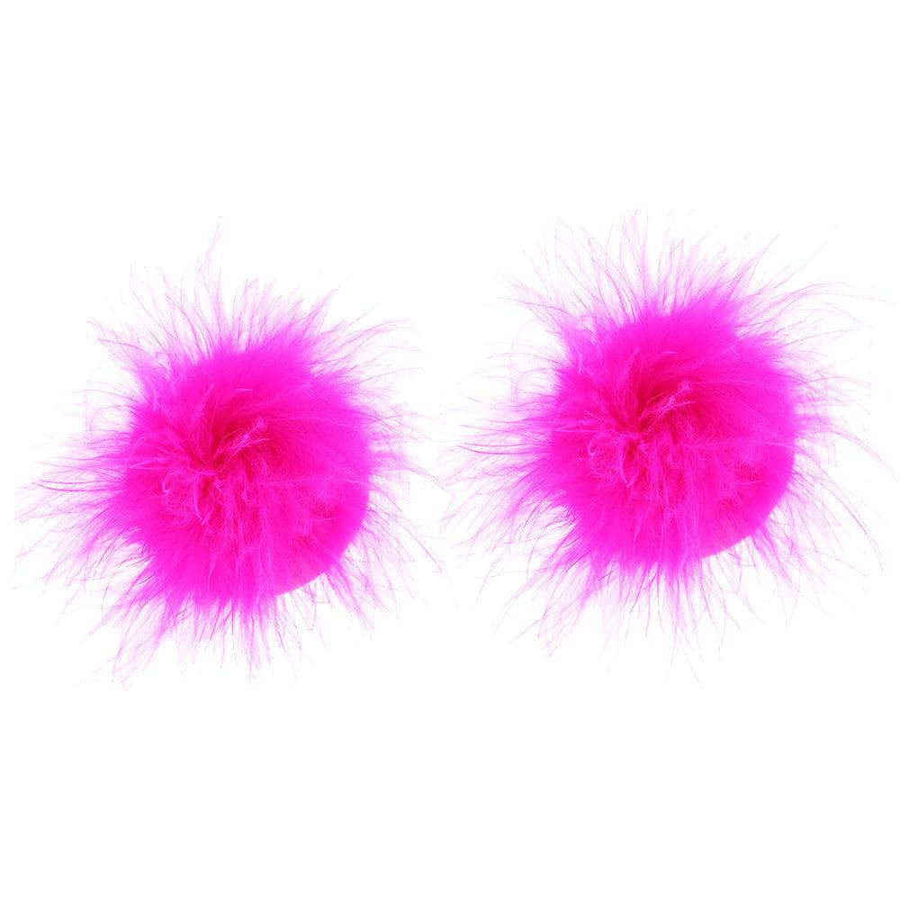 Nipple Couture Marabou Covers in Pink - Xoxomoving