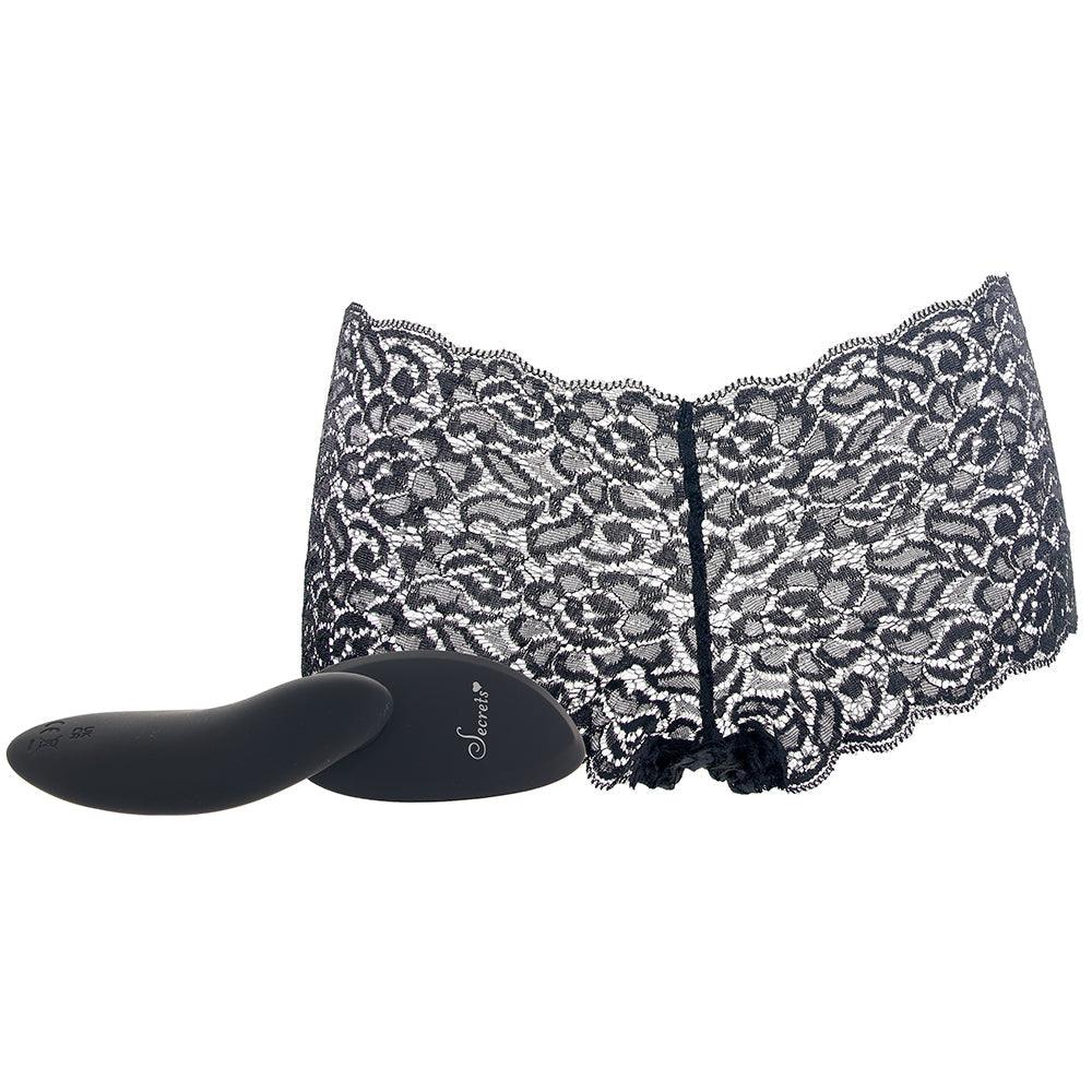 Black Lace Boyshort & Remote Panty Vibe XL - Xoxomoving