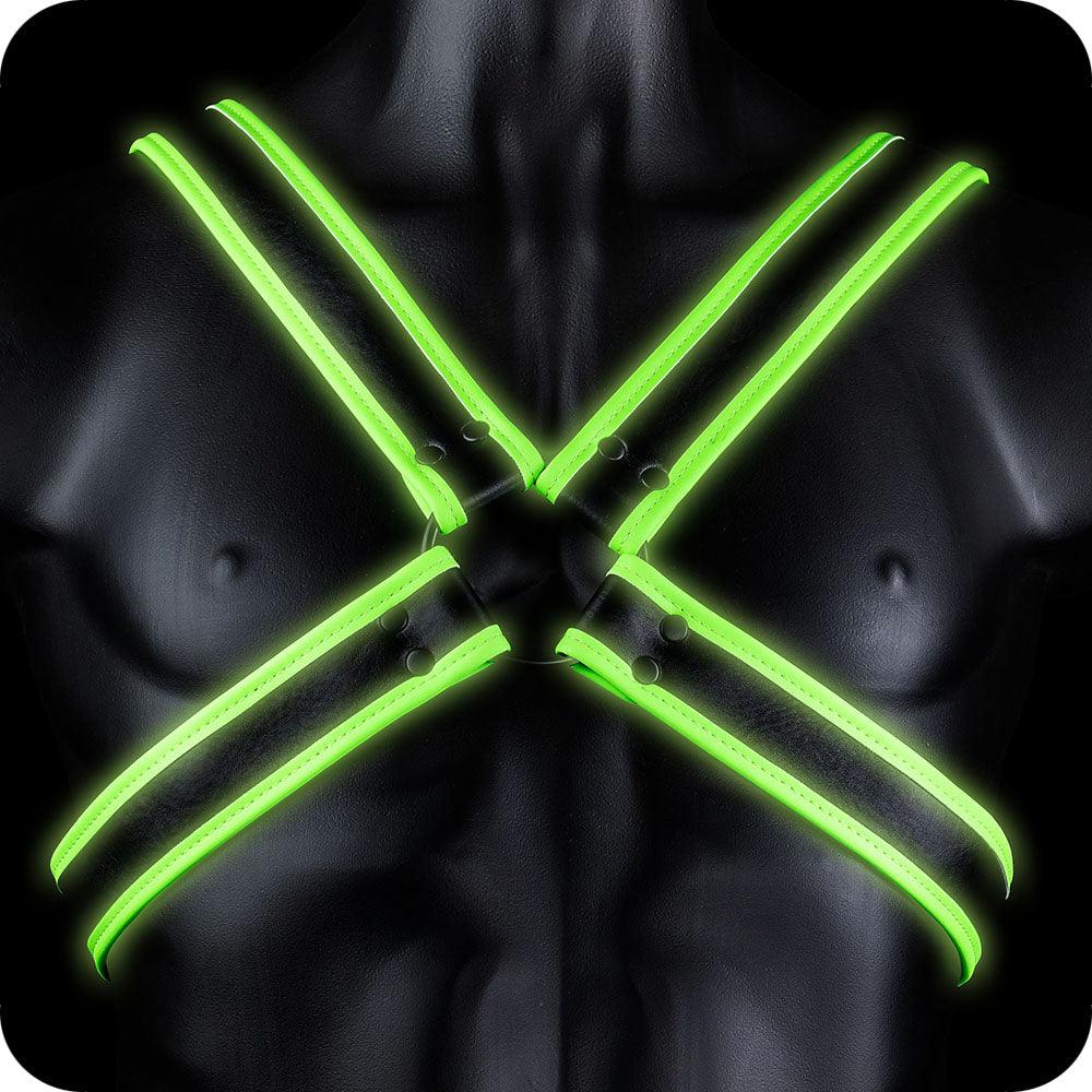 Ouch! Glow In The Dark Cross Harness /XL - Xoxomoving