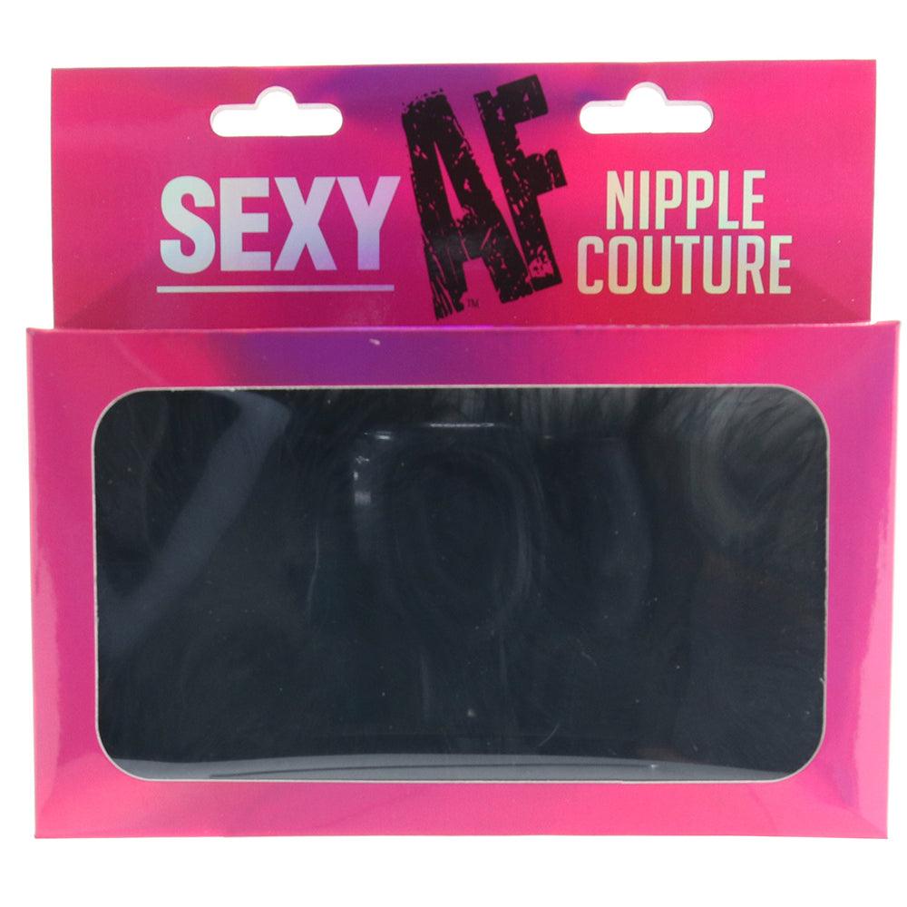 Nipple Couture Marabou Covers in Black - Xoxomoving