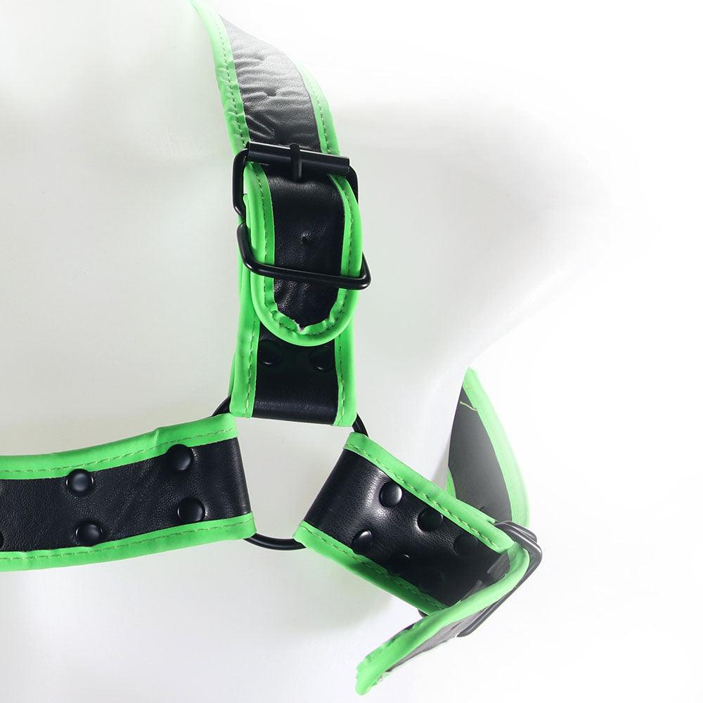 Ouch! Glow in the Dark Buckle Bulldog Harness /XL - Xoxomoving