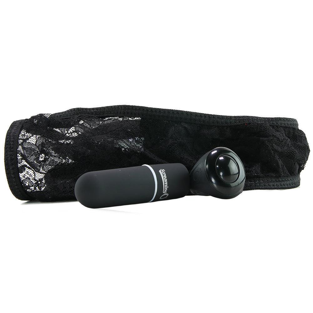 Vibrating Panty Set with Remote Ring in Black - Xoxomoving