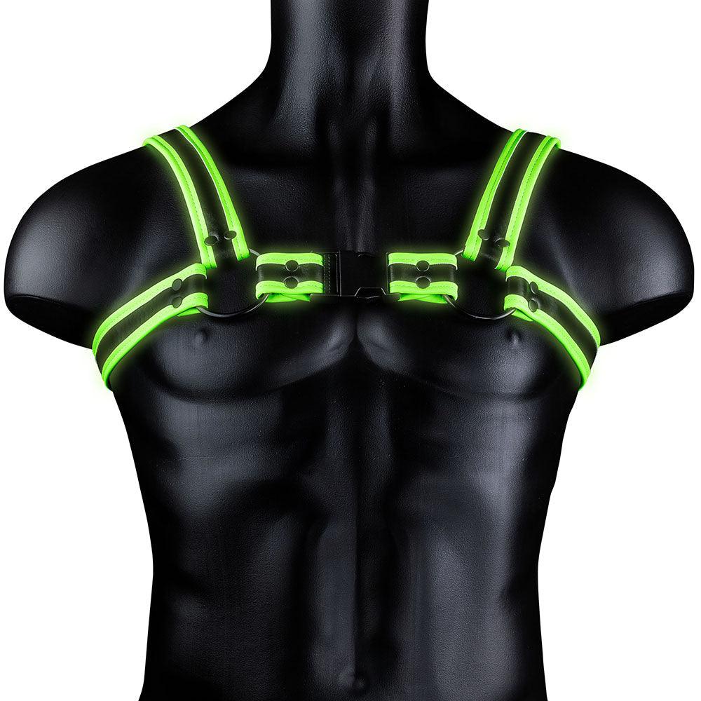 Ouch! Glow In The Dark Bulldog Buckle Harness /M - Xoxomoving