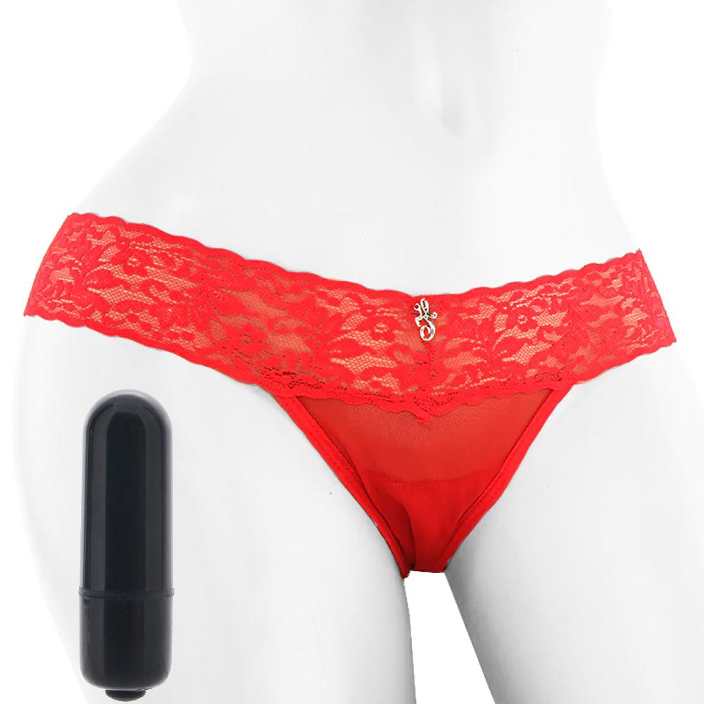 Vibrating Panties with Hidden Vibe Pocket Red /L - Xoxomoving