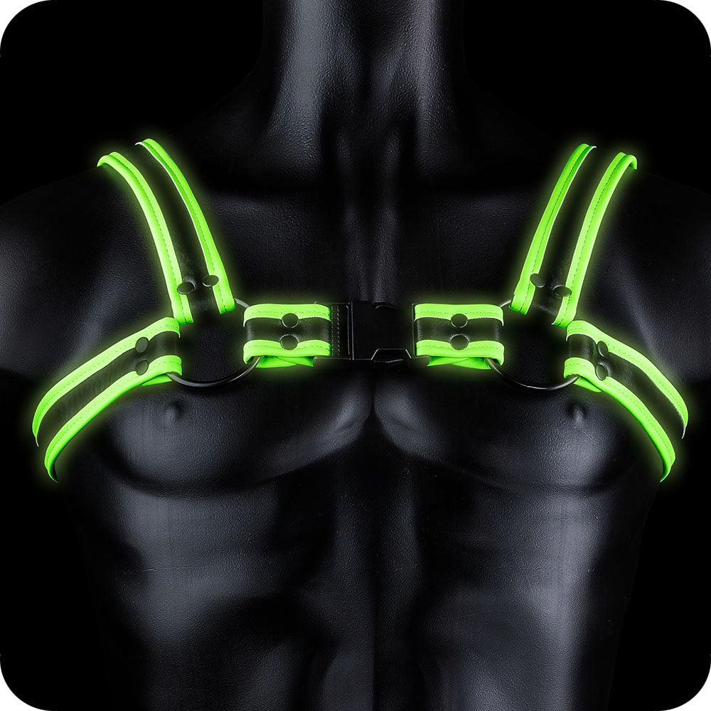 Ouch! Glow In The Dark Bulldog Buckle Harness /M - Xoxomoving