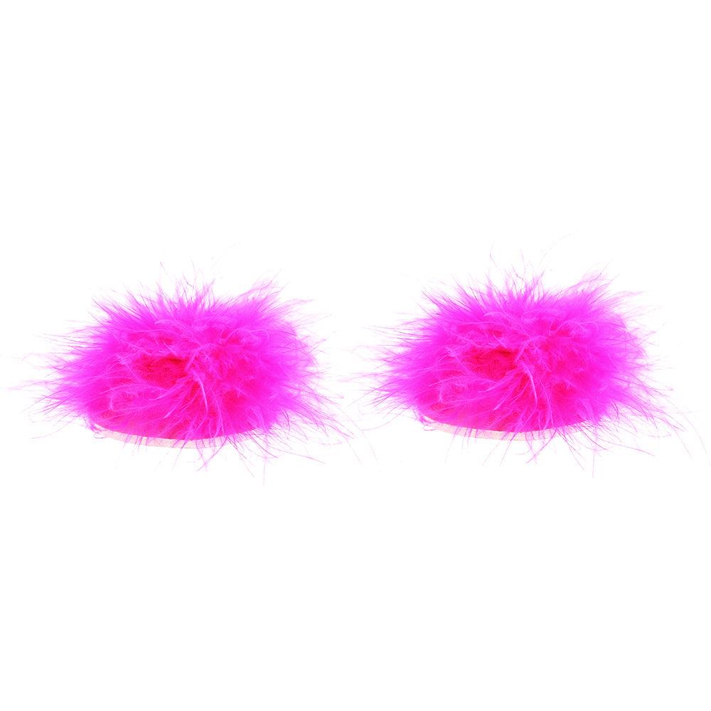 Nipple Couture Marabou Covers in Pink - Xoxomoving