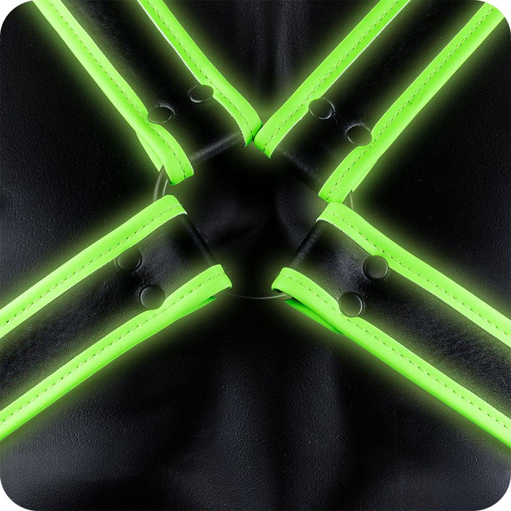 Ouch! Glow In The Dark Cross Harness /XL - Xoxomoving