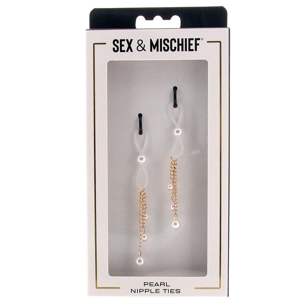 Sex & Mischief Pearl Nipple Ties - Xoxomoving