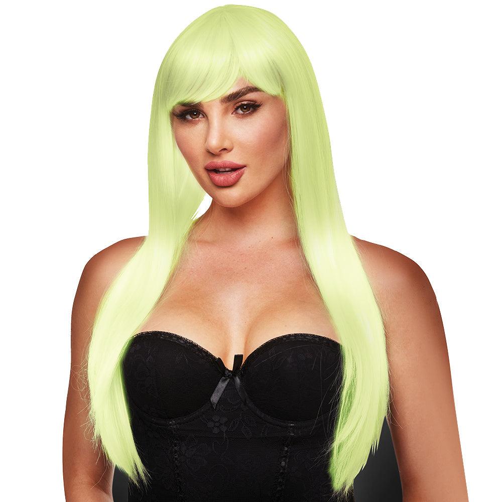 Amber Glow in the Dark Wig in White - Xoxomoving