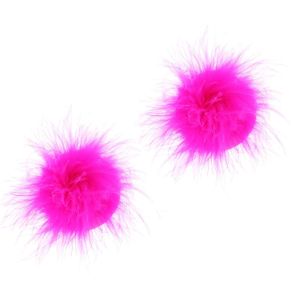 Nipple Couture Marabou Covers in Pink - Xoxomoving