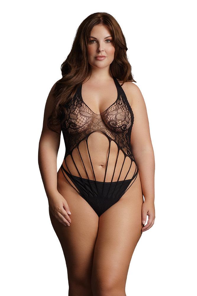 Le Désir Strappy Black Lace Teddy XL - Xoxomoving