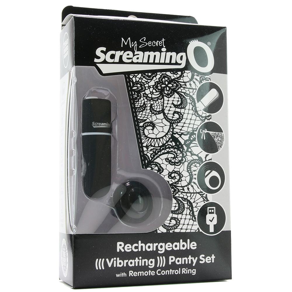 Vibrating Panty Set with Remote Ring in Black - Xoxomoving