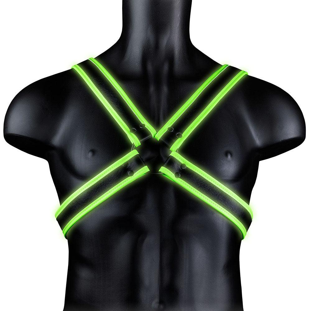 Ouch! Glow In The Dark Cross Harness /XL - Xoxomoving