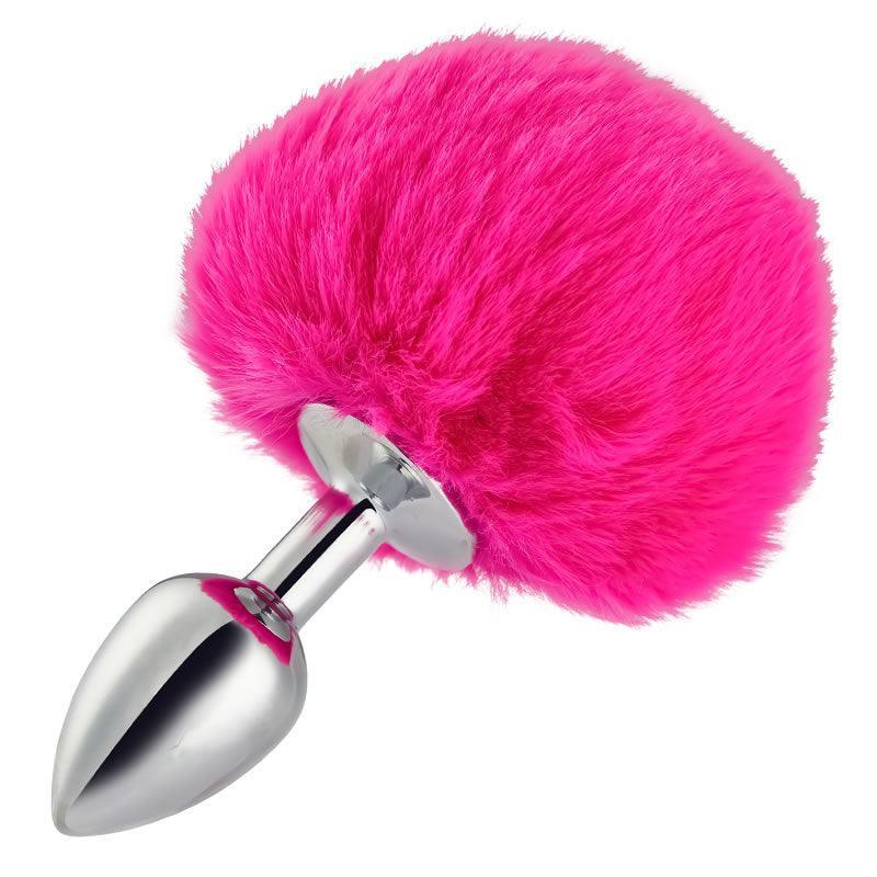 Metal Pink Hairball Base Butt Plug for Experienced Men or Women 5.51 Inch - Xoxomoving