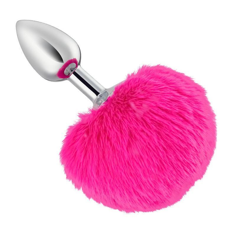 Metal Pink Hairball Base Butt Plug for Experienced Men or Women 5.51 Inch - Xoxomoving