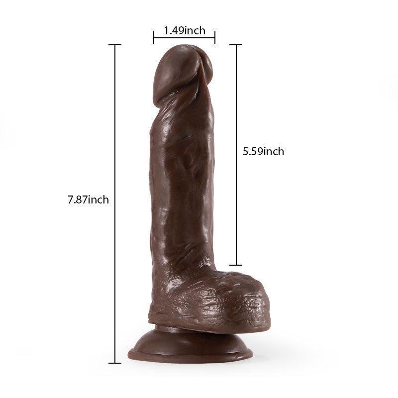 Michael 7.87-inch Big Glans Stout Man Lifelike Dildo with Strong Suction Cup - Xoxomoving