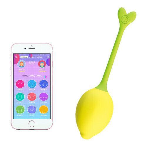 Miss 9 Vibrating Lemon Silicone Vaginal Training Kegel Balls with Voice Mode - Xoxomoving