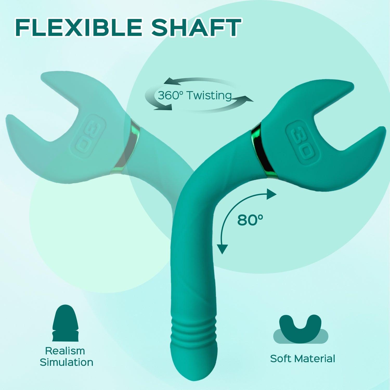 Molette Wrench G-spot Vibrator & Clit Stimulator - Pine Green - Xoxomoving