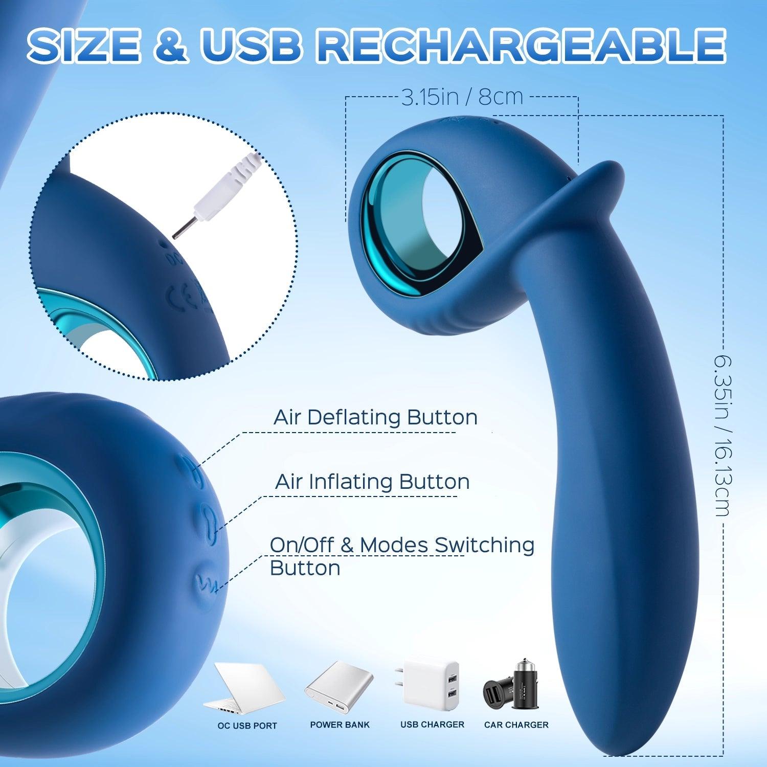 Mont - Vibrating Inflatable Butt Plug - Xoxomoving