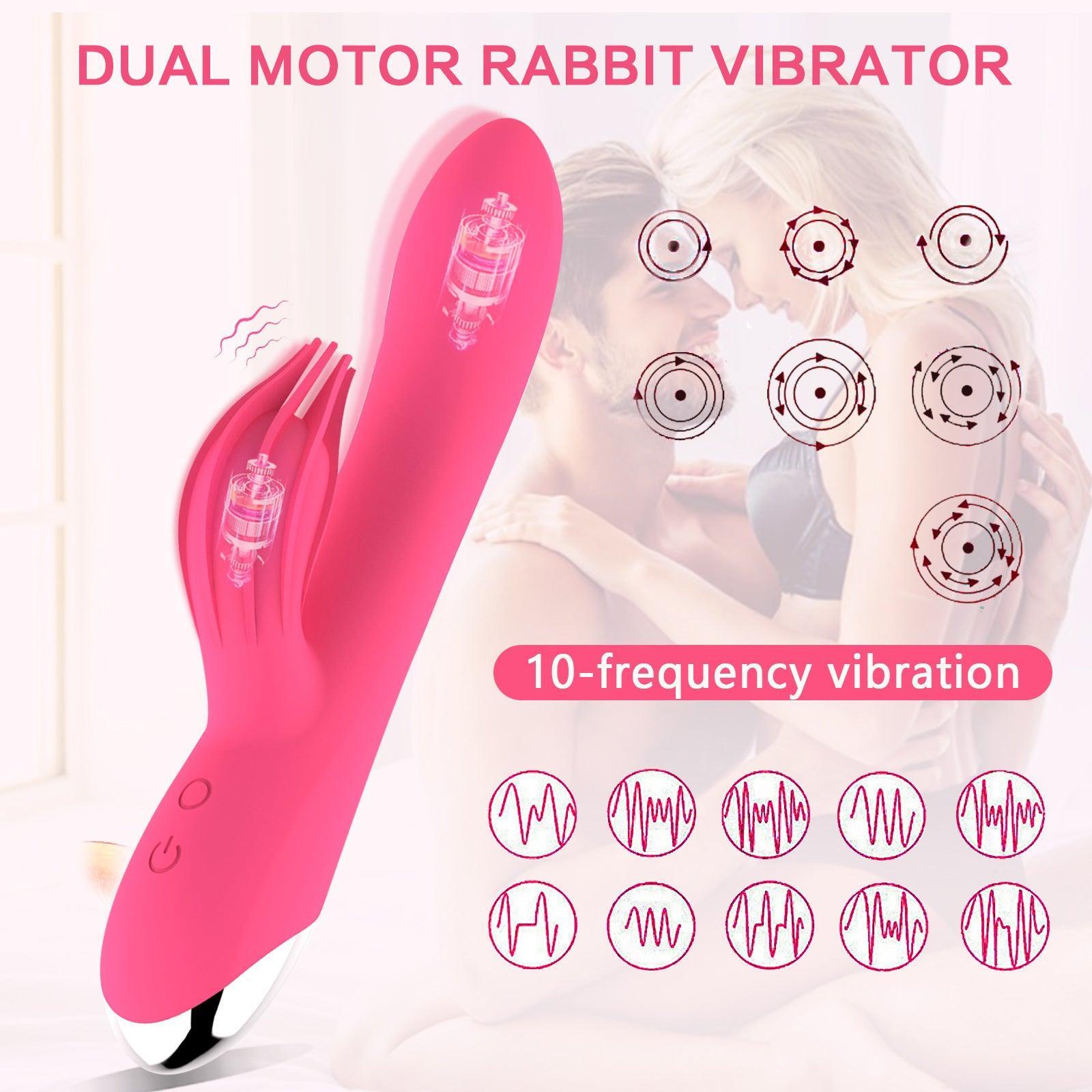 Naughty Clit-Tickling Bunny Vibrator - Dual Motors, Waterproof, Rechargeable - Xoxomoving