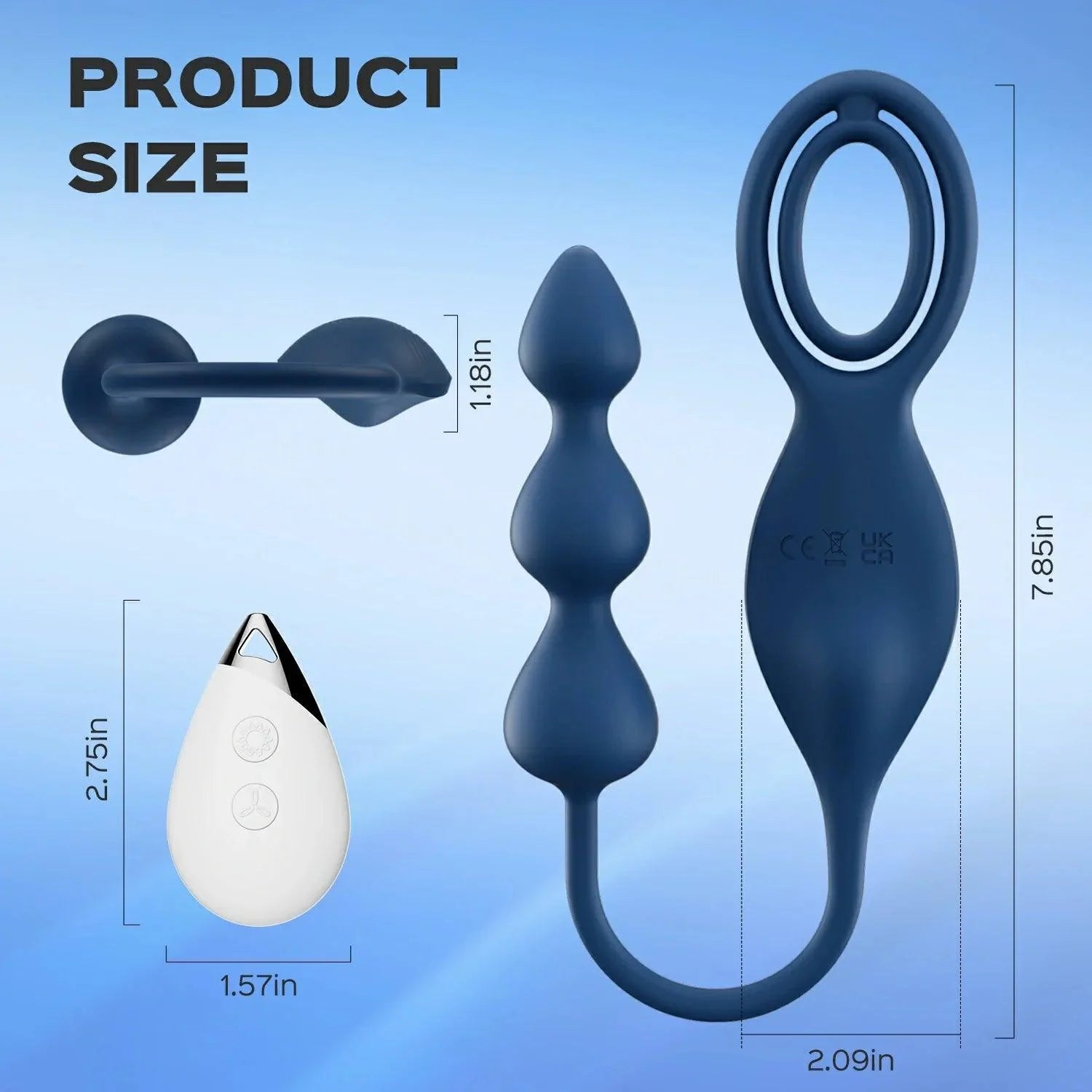 Neil - Vibrating Anal Beads with Cock Ring & Perineum Massager - Xoxomoving