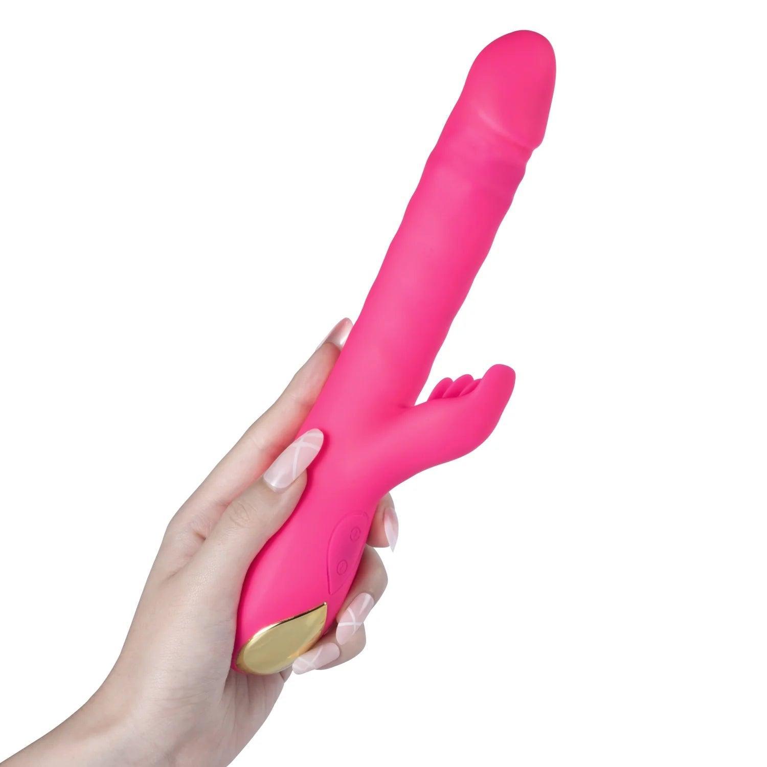 Neon Holic Thrusting Rotation Beads Rabbit Vibrator - Experience Unforgettable Pleasure - Xoxomoving