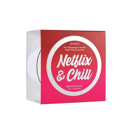 Jelique Netflix & Chill Massage Candle Netflix & Chill Berry Yummy 4 oz/113 g - Xoxomoving