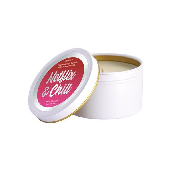 Jelique Netflix & Chill Massage Candle Netflix & Chill Berry Yummy 4 oz/113 g - Xoxomoving