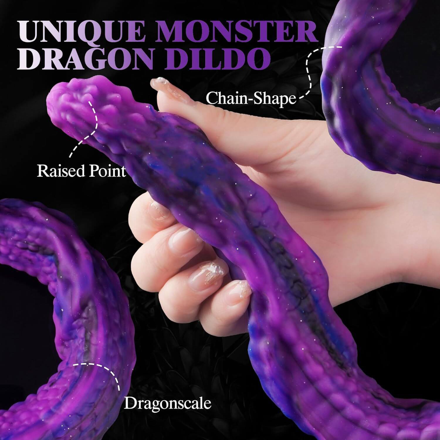 Long Tentacle Dragon Dildo – Twisted Silicone with Suction Cup Base Xoxomoving