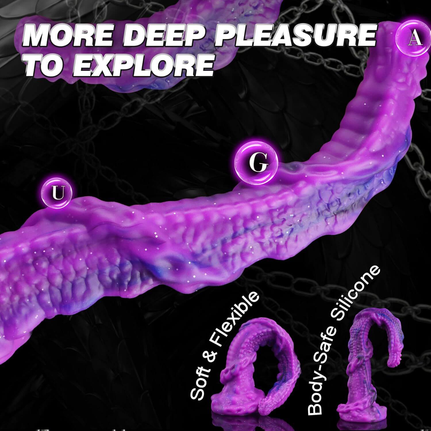 Long Tentacle Dragon Dildo – Twisted Silicone with Suction Cup Base Xoxomoving