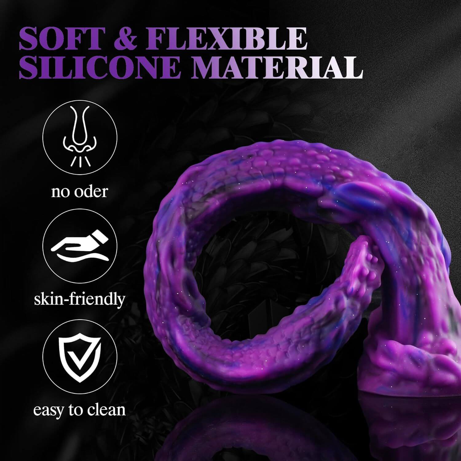 Long Tentacle Dragon Dildo – Twisted Silicone with Suction Cup Base Xoxomoving
