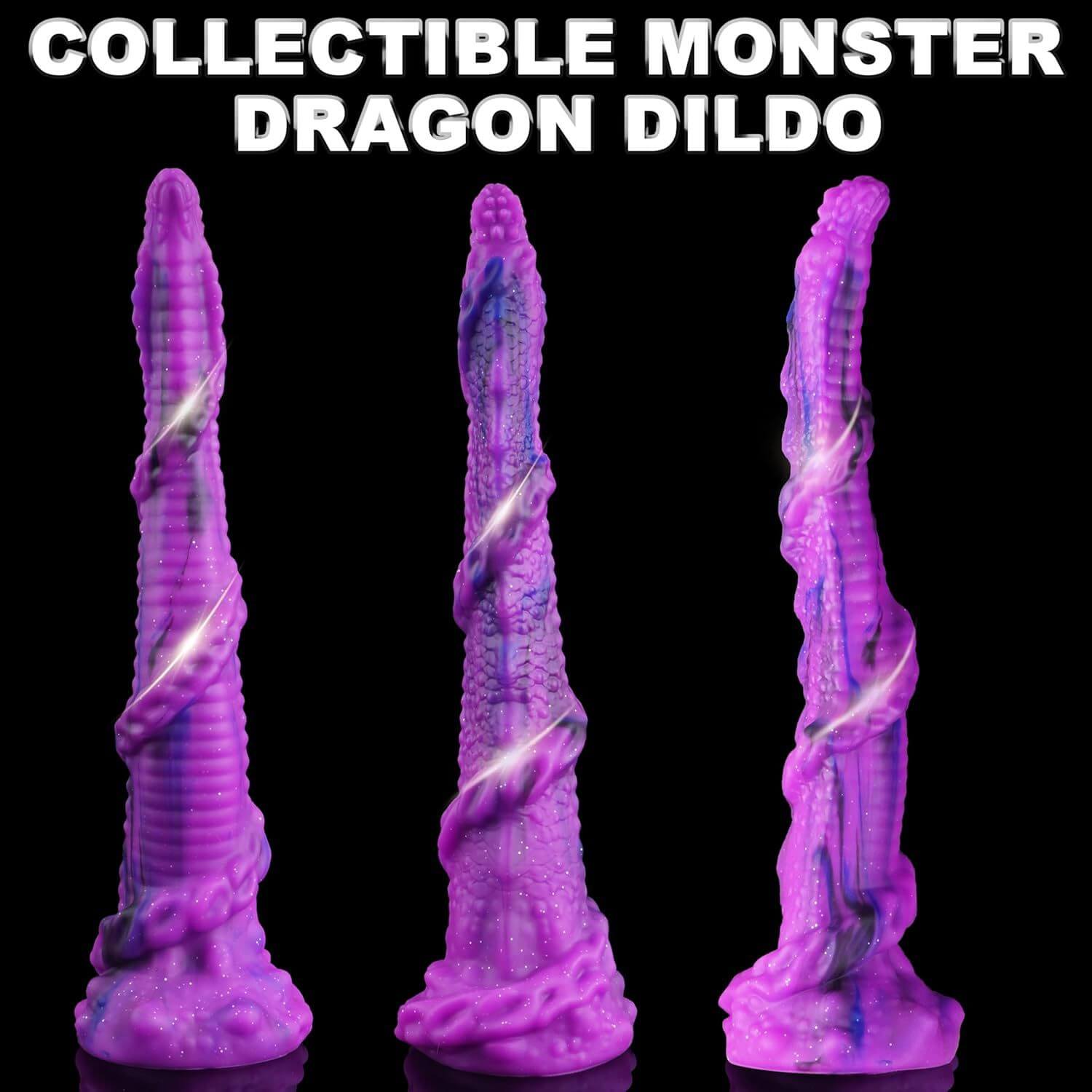 Long Tentacle Dragon Dildo – Twisted Silicone with Suction Cup Base Xoxomoving