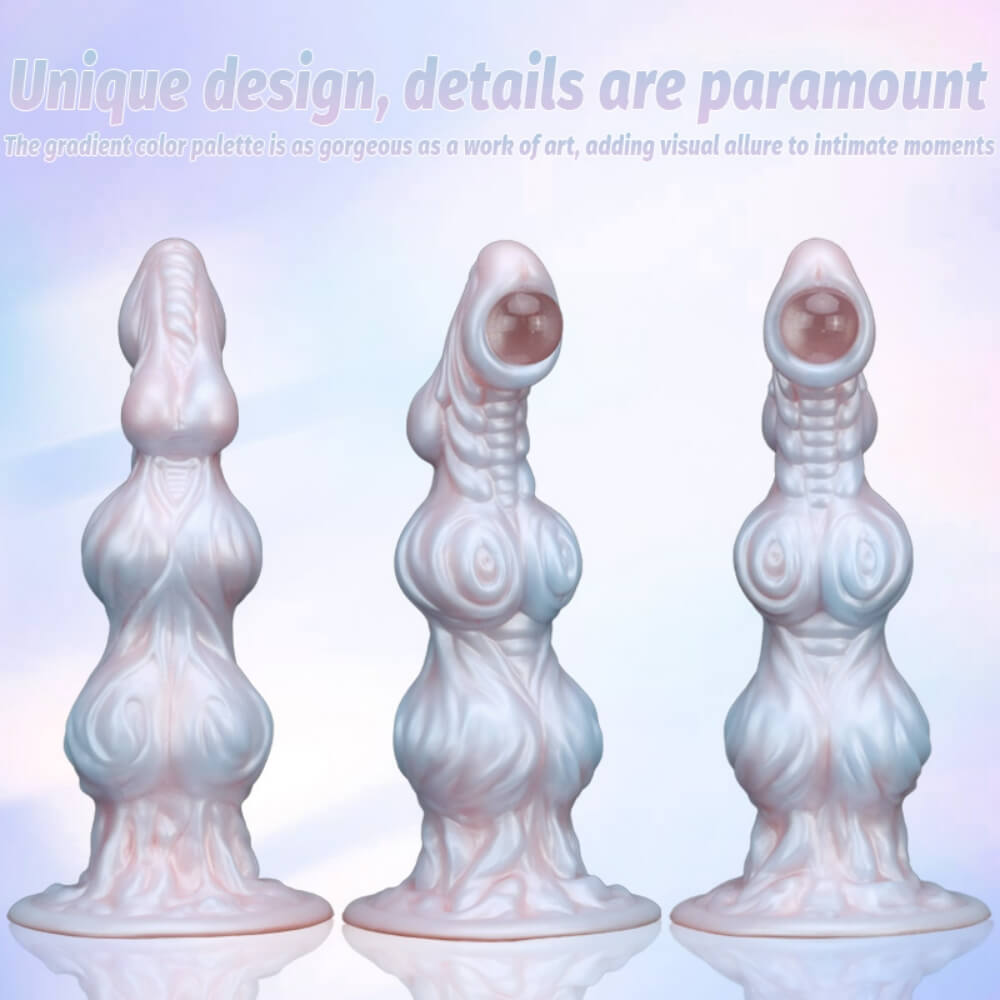 One Eyed 10 Inch Silicone Alien Dildo with Knot Xoxomoving
