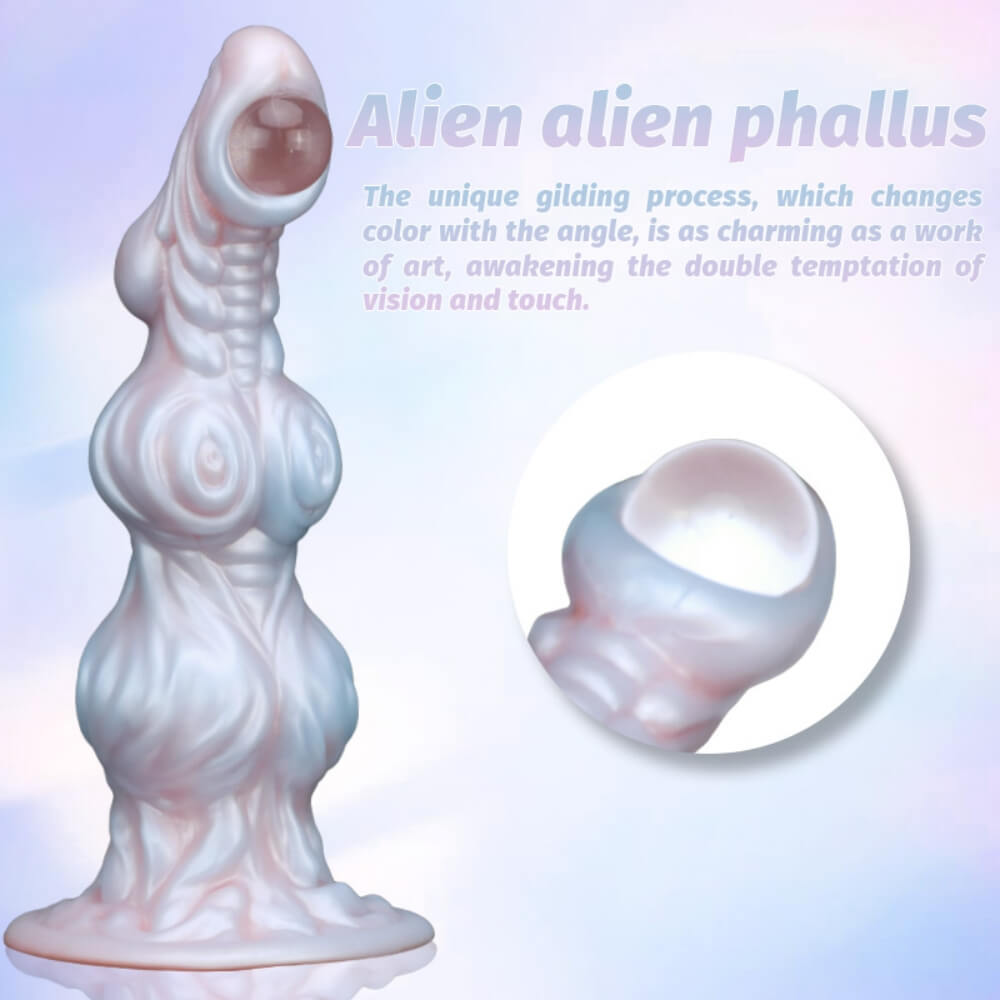 One Eyed 10 Inch Silicone Alien Dildo with Knot Xoxomoving