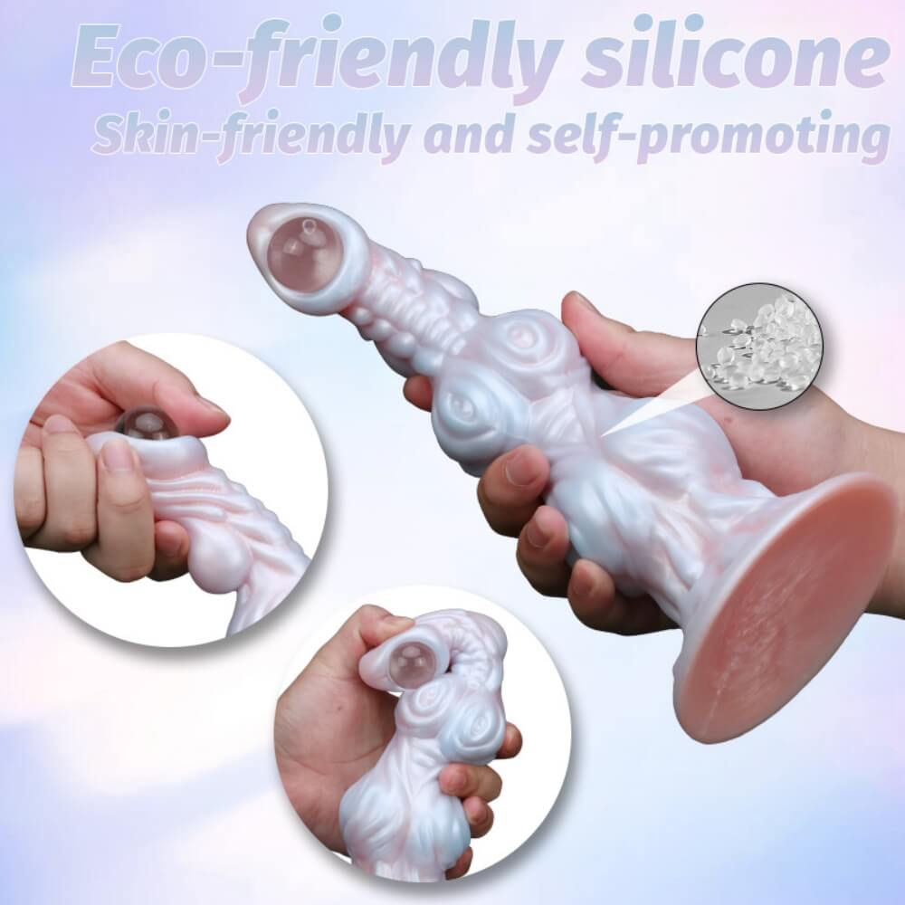 One Eyed 10 Inch Silicone Alien Dildo with Knot Xoxomoving
