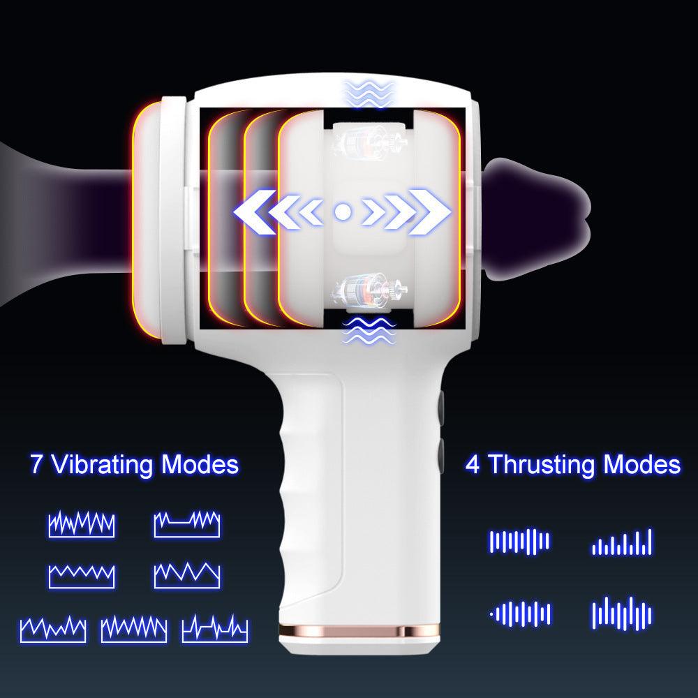 Open-Ended Handheld Stroking Masturbator - Automatic Penis Massager - Xoxomoving