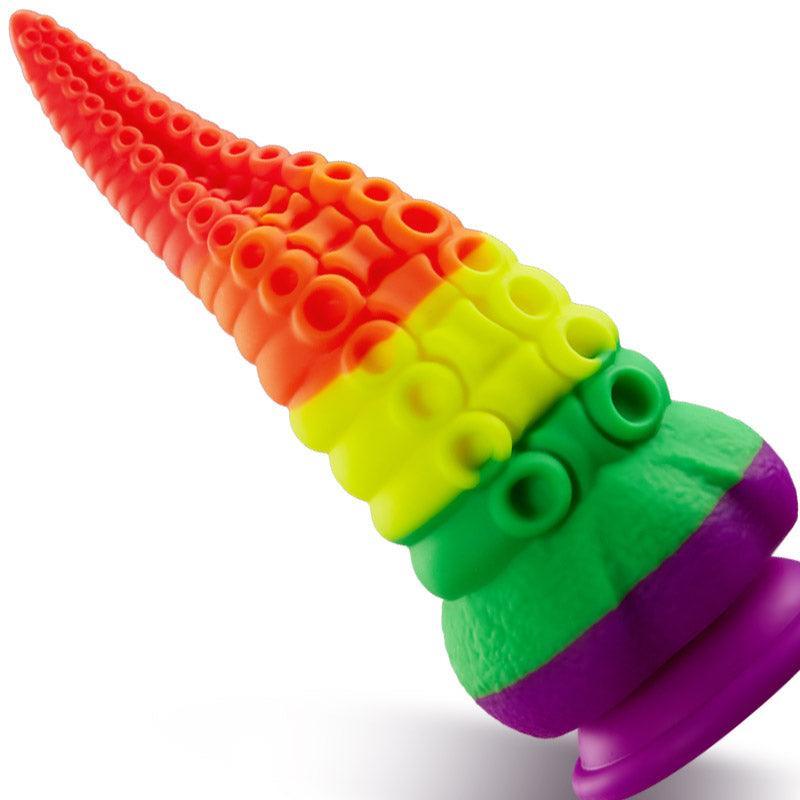 Orlagh 8.66 Inch Tentacle Silicone Rainbow Dildo with Suction Cup - Xoxomoving