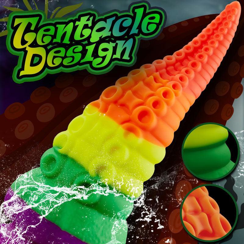 Orlagh 8.66 Inch Tentacle Silicone Rainbow Dildo with Suction Cup - Xoxomoving