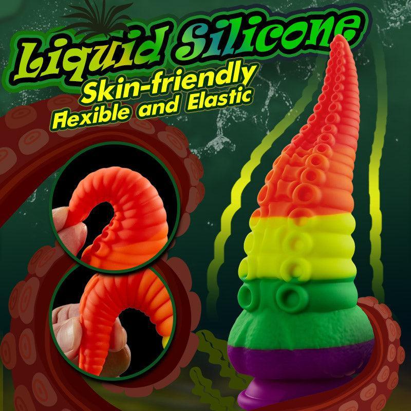 Orlagh 8.66 Inch Tentacle Silicone Rainbow Dildo with Suction Cup - Xoxomoving