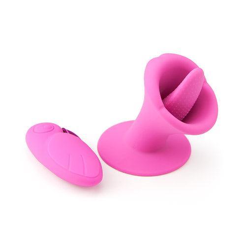 Oscillating tongue Remote control suction cup tongue vibrator - Xoxomoving