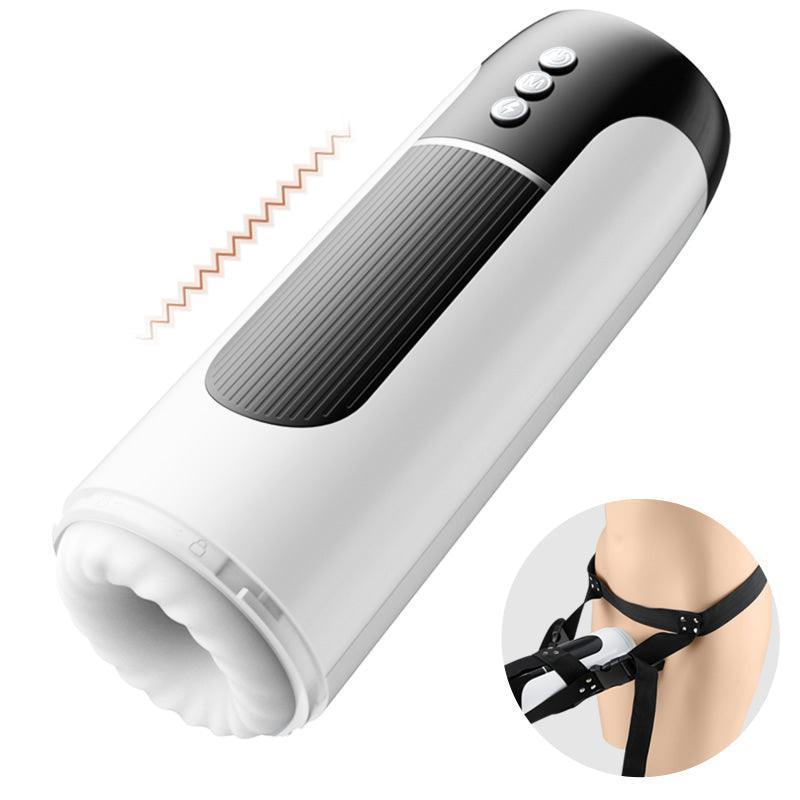 Panther - Wearable 7 Thrusting & Vibrating Heating Vocable Multifunctional Masturbator - Xoxomoving