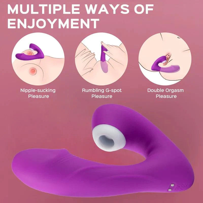 Paula - Remote Clitoral Sucking G Spot Vibrator 9 Vibrations & Suctions - Xoxomoving