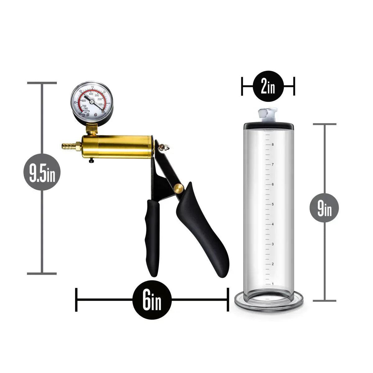 Performance VX6 Vacuum Penis Pump with Brass Pistol & Pressure Gauge - Xoxomoving