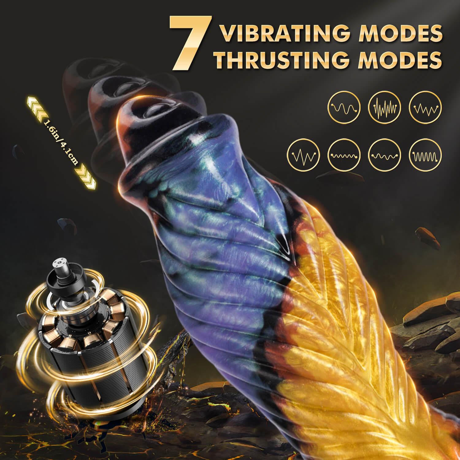 Mythical Fantasy Dildo – Textured, Motorized, & App-Controlled Xoxomoving