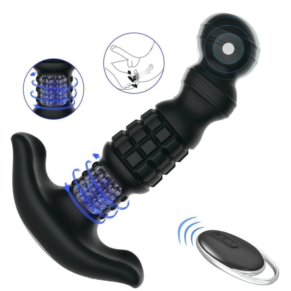 Pineapple Man Prostate Massager - Rolling Bead Vibrations for Ultimate Pleasure - Xoxomoving