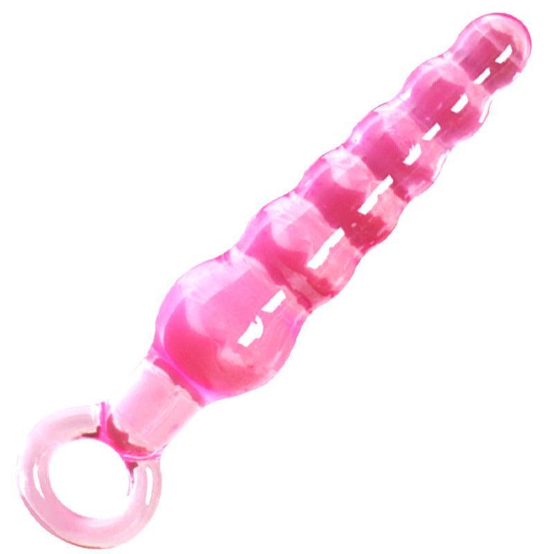 Pink Anal Beads with Pull Loop - Xoxomoving